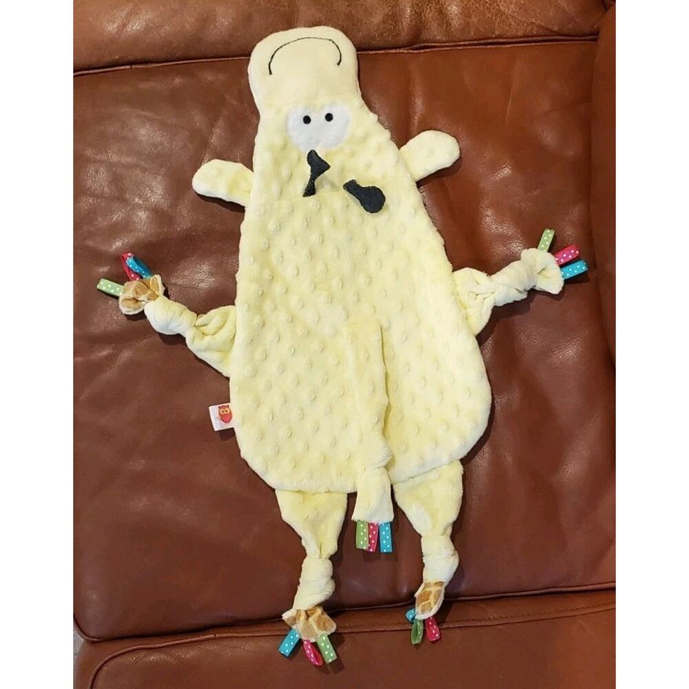 23 Inch Long Yellow Mink Dot Giraffe Lovey Lovie Snuggle Security Blanket Baby